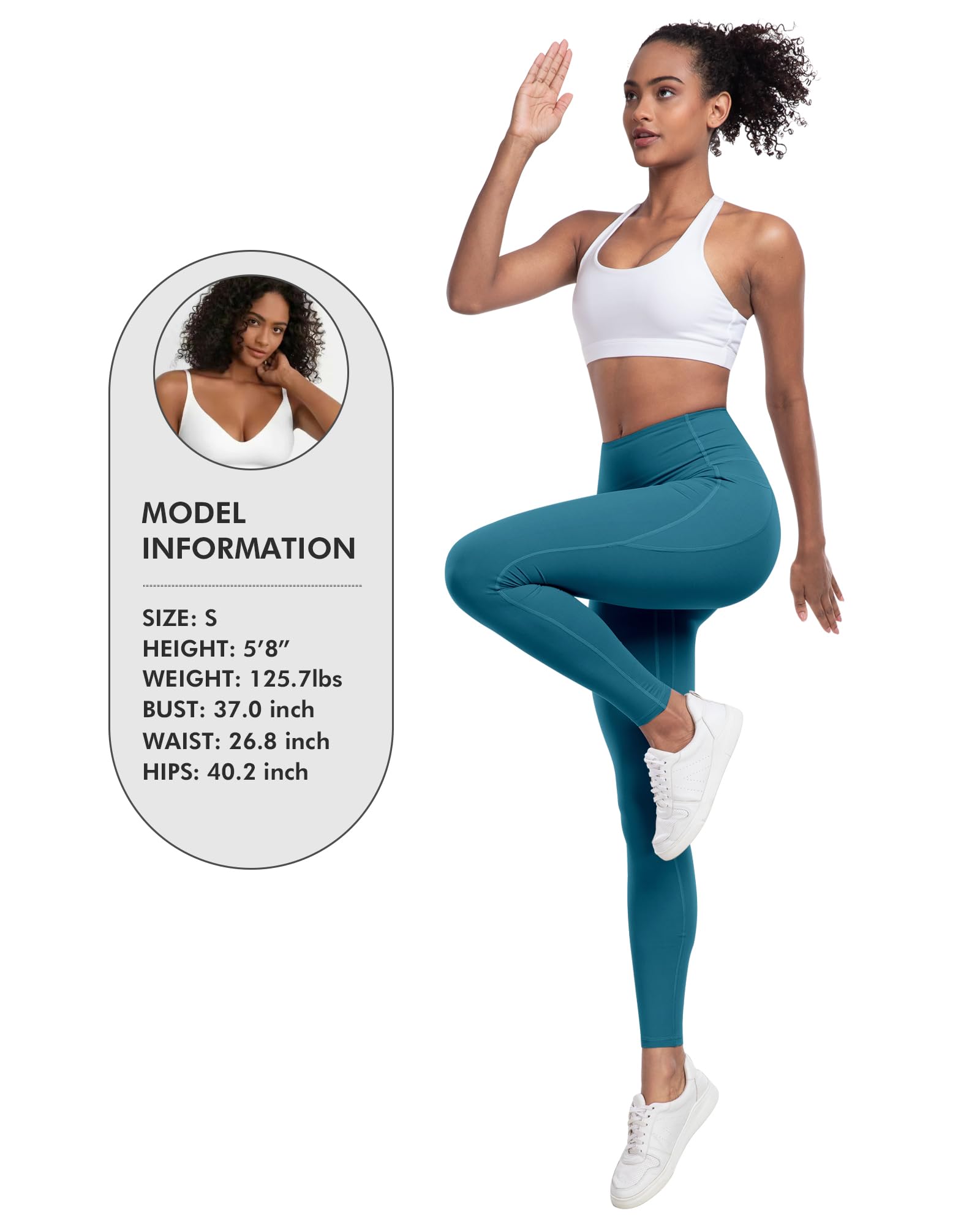 LZYVOO Leggings mit Taschen für Damen, 6er-Pack, weich, hohe Taille, Bauchkontrolle, Workout, Yoga-Hose