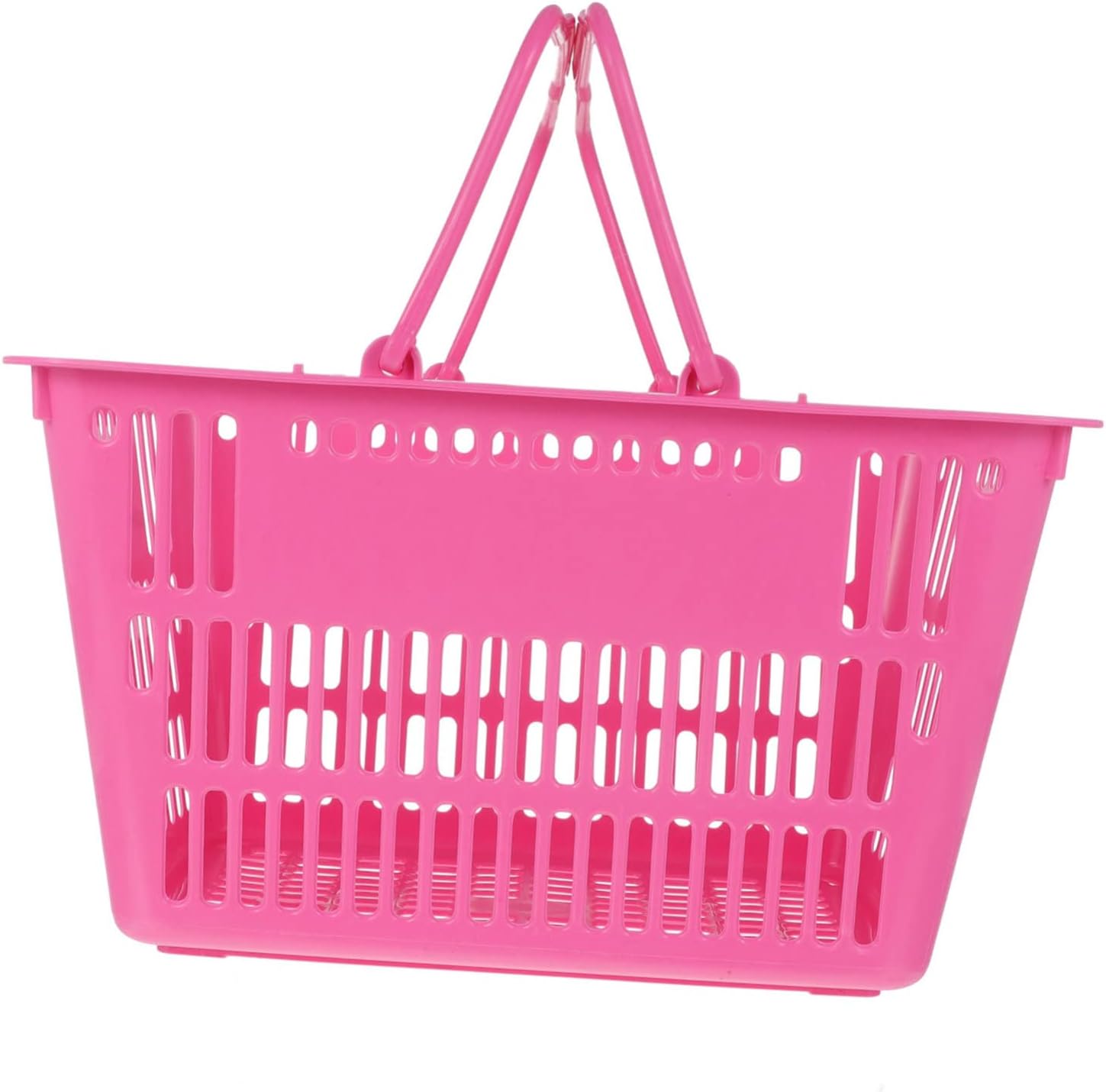 Portable Plastic Shopping Storage Basket with Double Handles Large Capacity Organizer for Sundries Vegetables and Toiletries Corrosion Resistant for Home Supermarkets