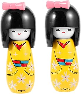 Uonlytech 2 Peças De Decoração Japonesa Para Casa Decorações Japonesas Decorações De Mesa Para Mesa De Jantar Quimonos Ornamentos De Bonecas Criativas Boneca Japonesa Estátua De Boneca