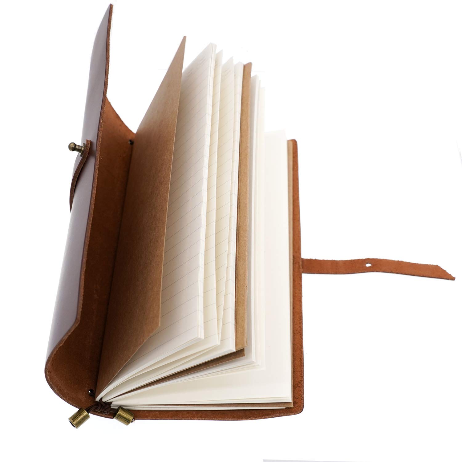 Carnet De Voyage En Cuir Rechargeable - Journal Cuir Véritable 3 Recharges