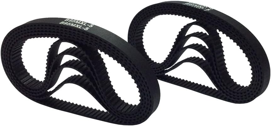 BEMONOC Synchronous MXL Belt 76MXL/B95MXL 6mm Width 2.032mm Pitch for Motor Belt Pack of 10pcs