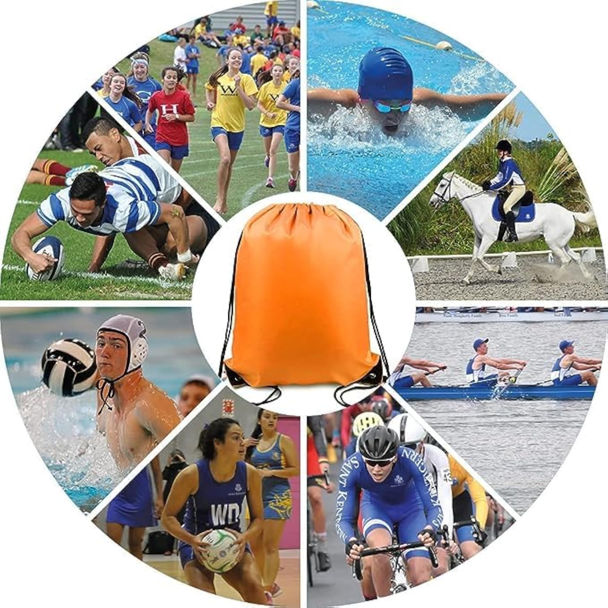20 Pieces Durable Cinch Gym Sacks, Large Size