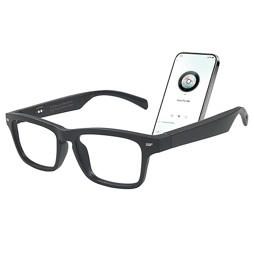 Smart Glasses for Men Women, Blue Light Filtering Lenses, Bluetooth 5.3 Music Glasses - Smart Touch, Open-Ear Clear Sound, Voice Call, Ultralight Comfortable Design for Reading Office Working