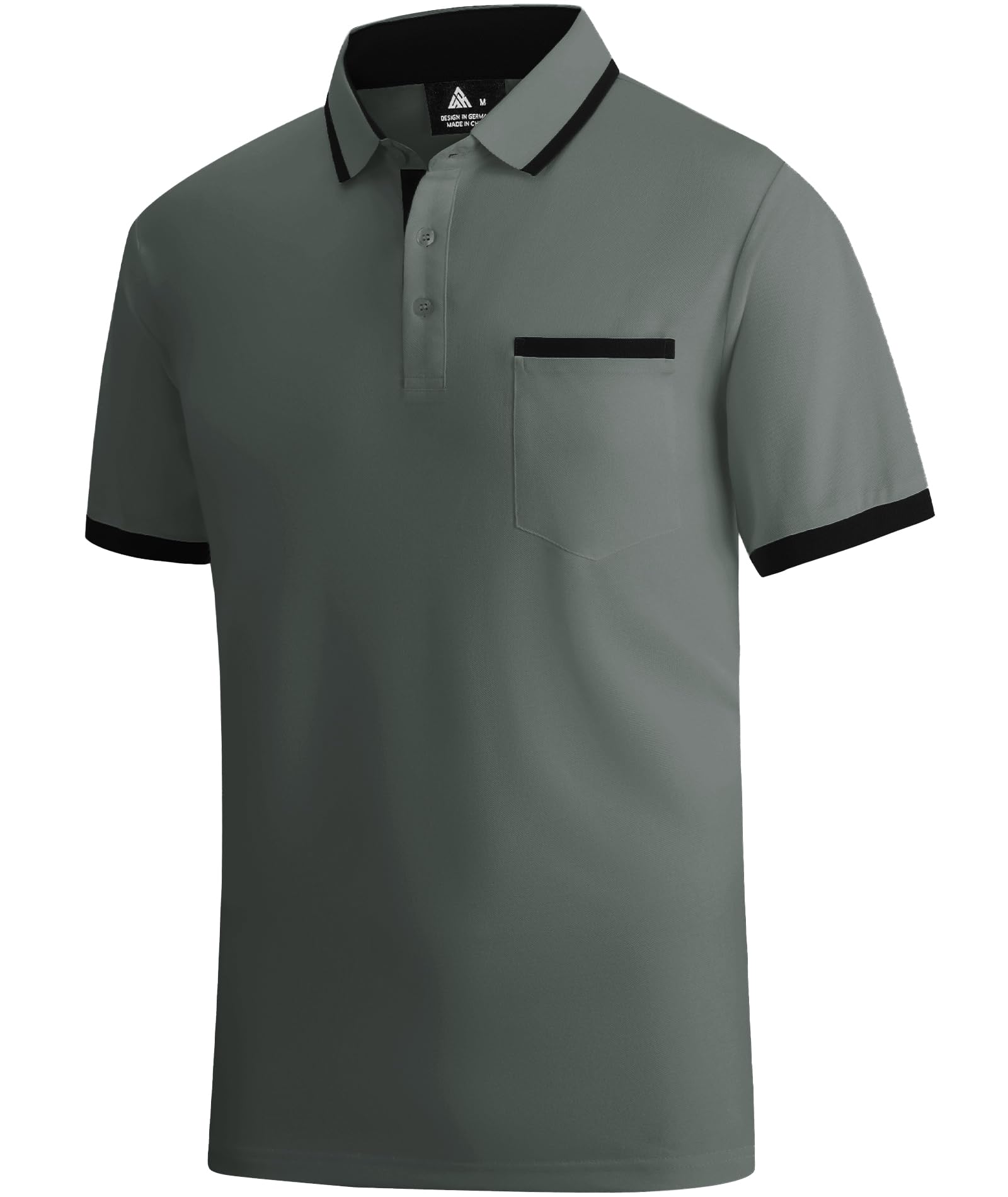zitysport Polo Hombre Manga con Bolsillo en el Pecho Golf Polo Transpirable de Secado Rápido Poloshirt Deporte Hombre Slim Fit Tshirt Verano Camisa Hombre — view 3
