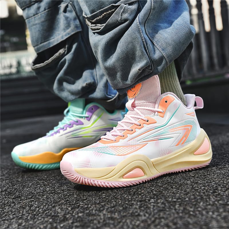Girls Boys Basketball Shoes High Top Fashion Volleyball Kids Non Slip Comfortable Indoor Outdoor Sneakers