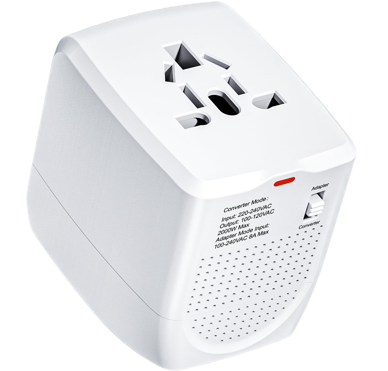 Adaptador de viaje internacional convertidor de voltaje escalones hacia abajo 220V a 110V para teléfonos celulares, portátiles y rizadores, Estados