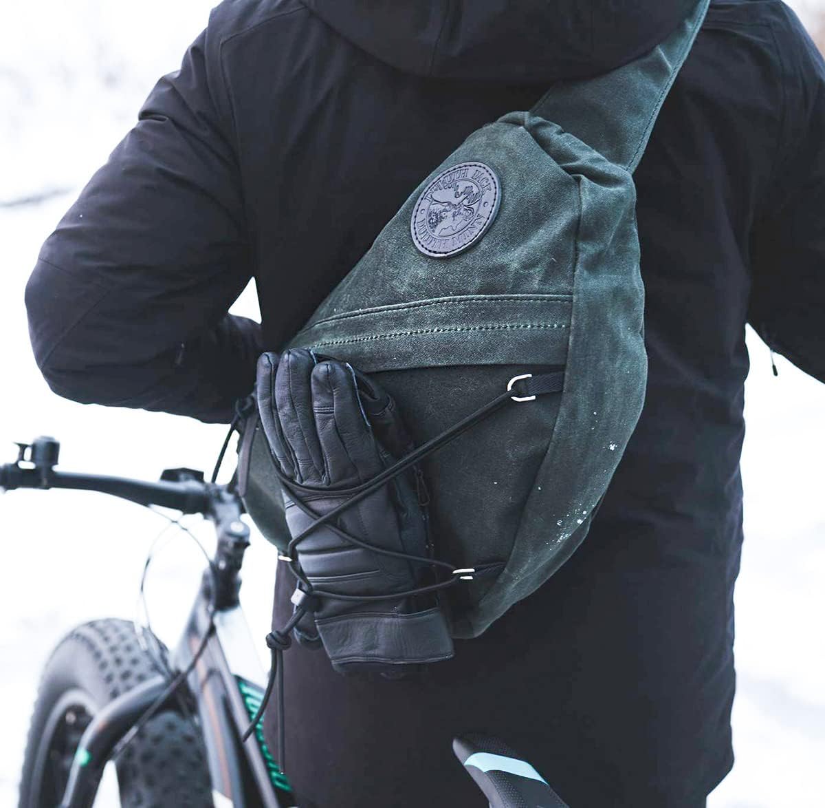 Duluth Pack Duluth Minn Unisex Crossbody Travel Hiking Camping Port City Sling, Wax Olive Drab