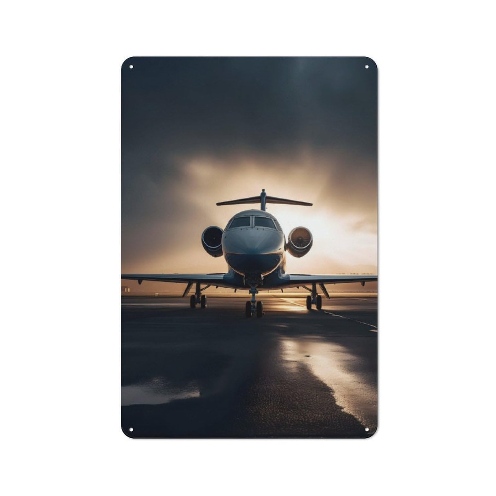 Junmoney Private Business Jet For Dining Room Or Kitchen, Vintage Metal Sign 30X20cm, Gift For Dining Room Decor Fans During The Christmas Season