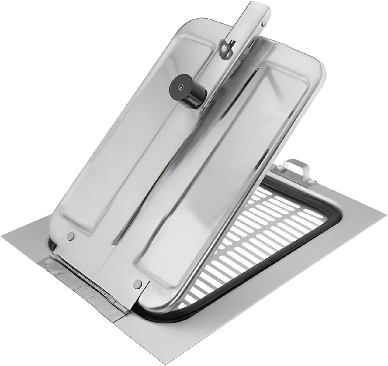 SS trailer vent door with gasket 17in x 11.38in