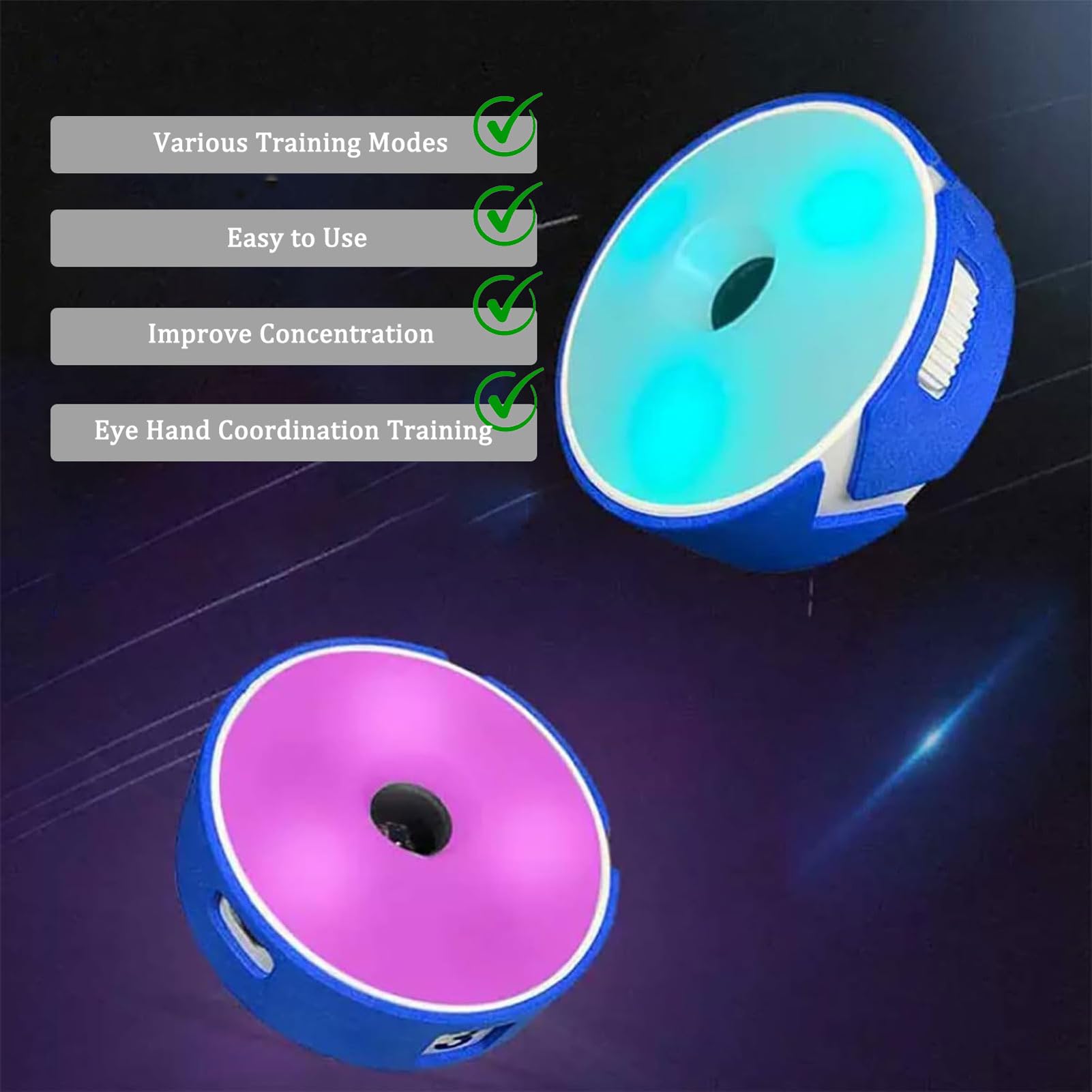 Luces de Entrenamiento de reacción, Juego de Entrenamiento de Agilidad Mejora la Velocidad, Control Remoto multimodo, lámpara 3.4.6.8.10 opcion(Size:8pcs,Color:Rojo)