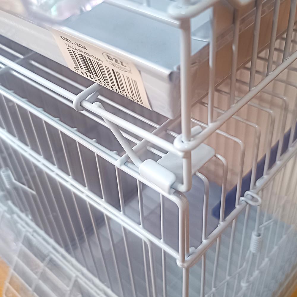 Jaula Metálica de Criar para Pájaros con Comedero - 2 Pisos Color Aleatorio (DZL304)