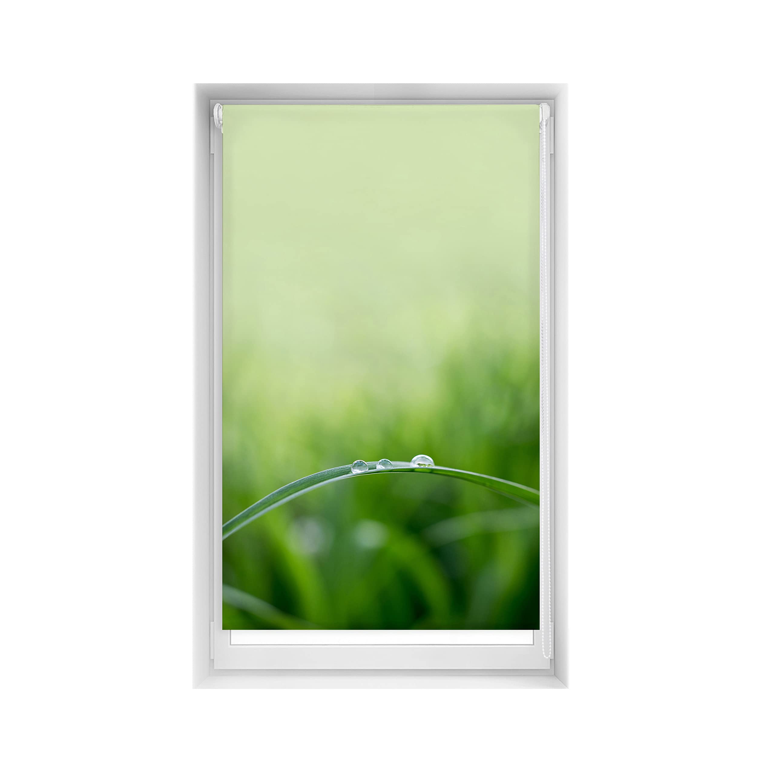 Blindecor Easy Store Enrouleur translucide sans perçage à Motif numérique Quiétude 90 x 150 cm Dimensions du Tissu 87 x 145 cm