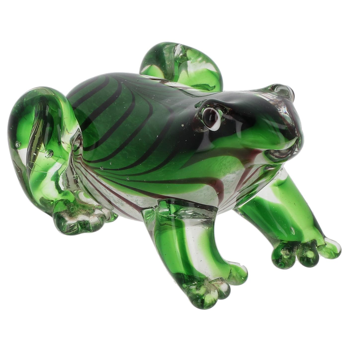Shudehill Giftware Art In Glass Handmade Frog Figurine – Green Glass Ornament – Unique Amphibian Collectible Animal Sculpture (Art In Glass Handmade Frog)