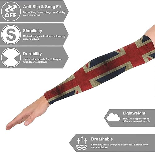 Miniatura 3 de Uk Flag Arm Sleeves for Men and Women, Sleeves to Cover Arms for Men and Women
