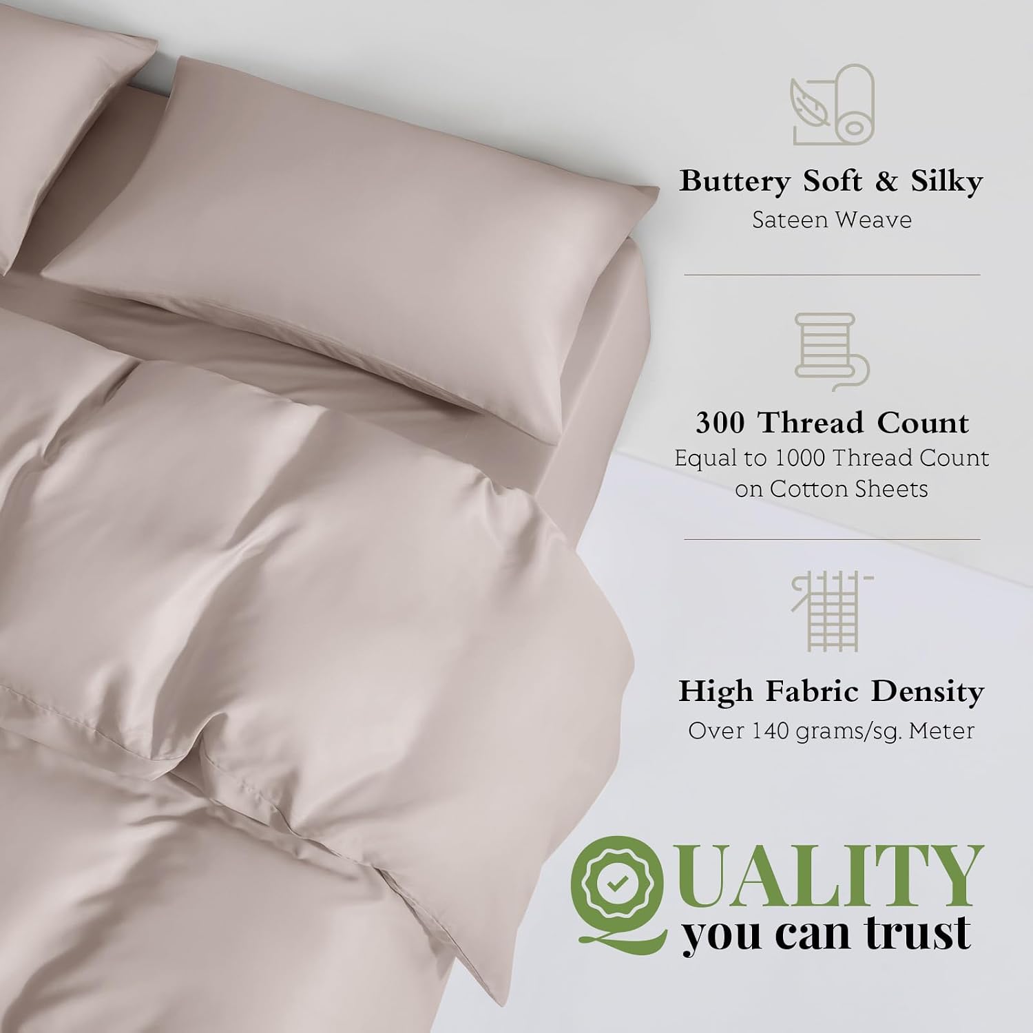 Cooling Duvet Cover Set Full/Queen for Hot Sleepers | 100% Viscose Derived from Bamboo | Silky Soft & Breathable | 3 Piece with Zipper & 6 Loops (Light Pink)