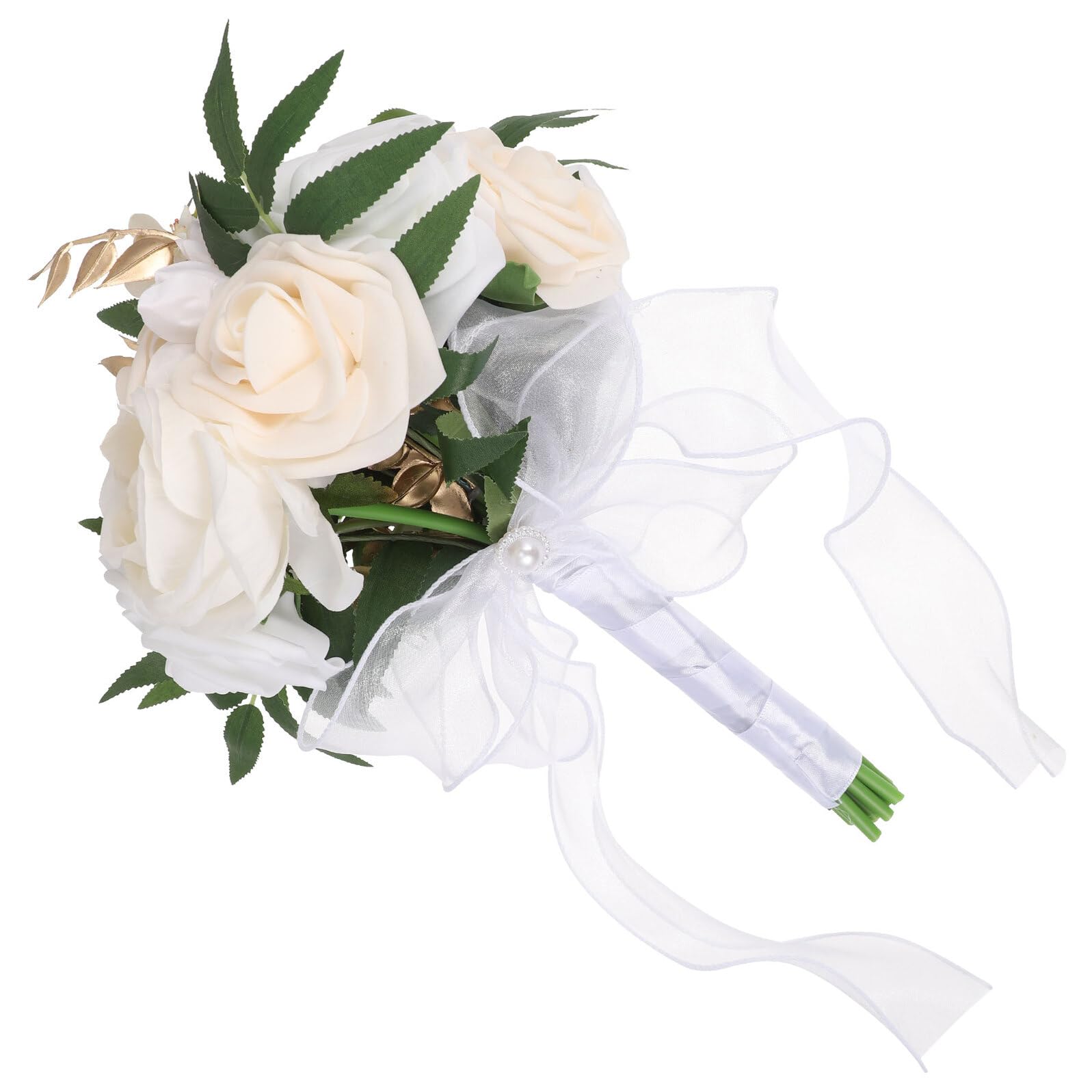 Bouquet de mariée artificiel durable pour éviter les fleurs fanées