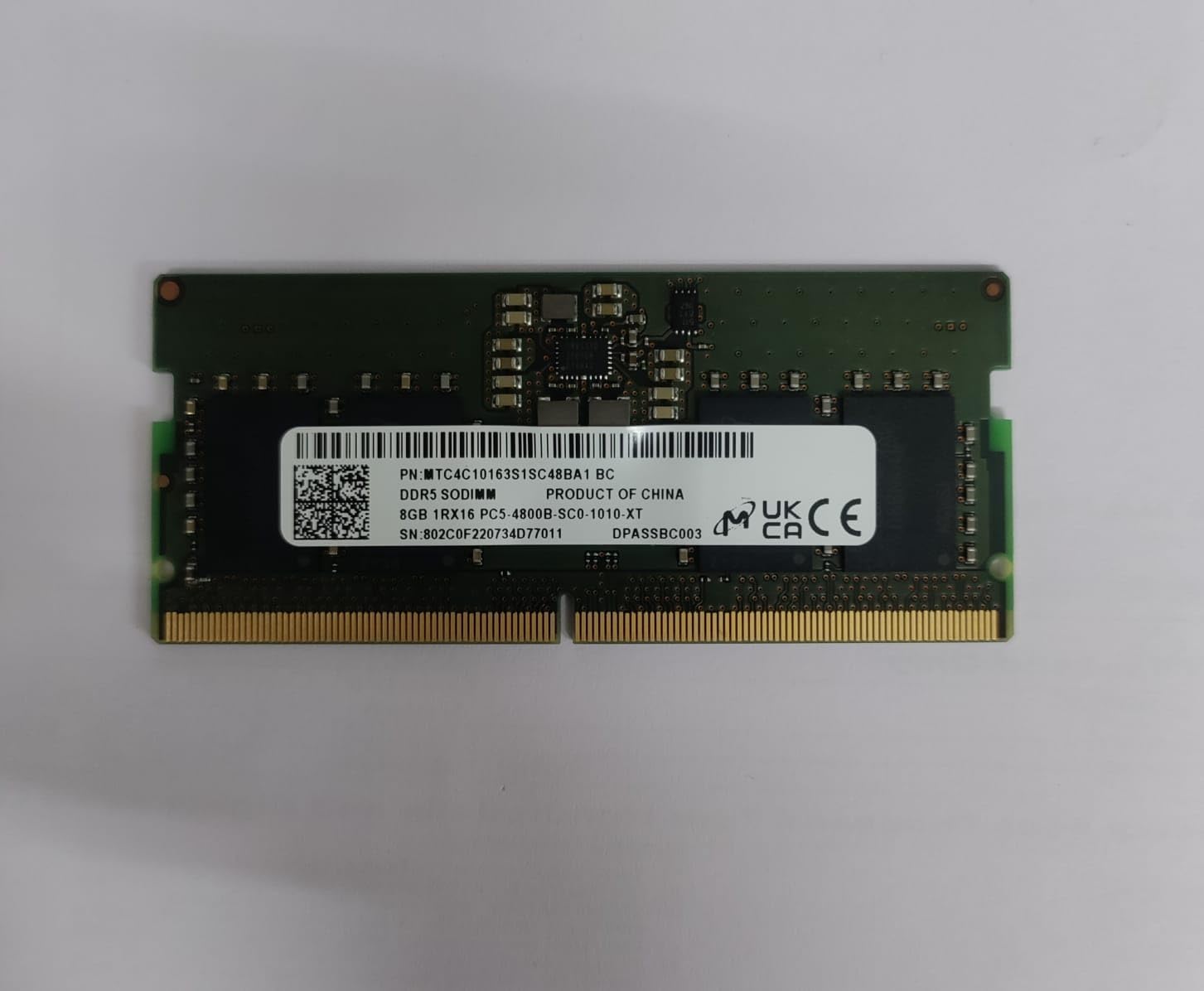 Amazon.in: Buy 8GB 4800MT/s DDR5 CL40 SODIMM MTC4C10163S1SC48BA1