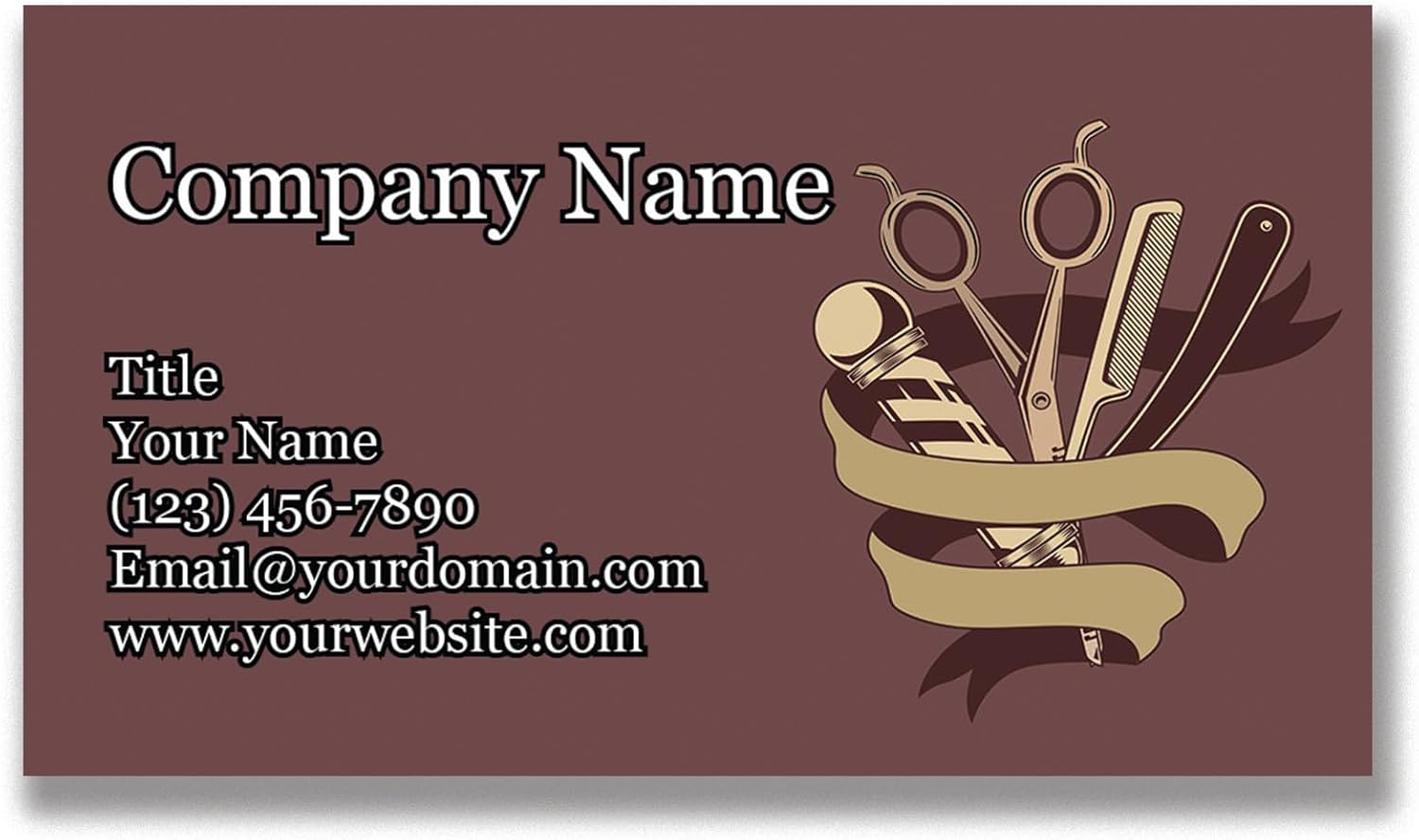 Personalized Business Cards - 3.5" x 2" - Thick Sturdy Cards - Made in the U.S.A. - Great for Salons, Hairdressers, Barbers, Spas, Cosmetology, Nails, Hair Cutting, and More! (Vintage Cut)