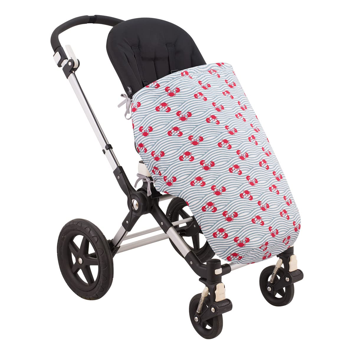 JYOKO Kids Saco Cubrepiés de Invierno Compatible con Portabebés, Sillas de Coche y Cochecitos de Paseo | Polar Teddy Extra Suave | Hecho en España (Crabby, 80 Cm)