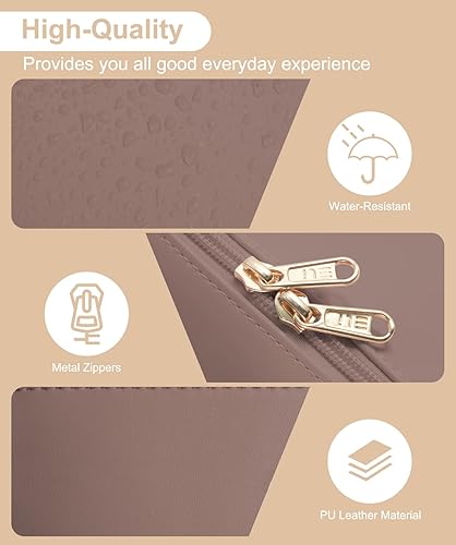 Miniatura 5 de Bolsa de viaje cosmética de gran capacidad para mujeres, bolsa de maquillaje de cuero PU, bolsa de cosméticos grande, bolsa de maquillaje de viaje,