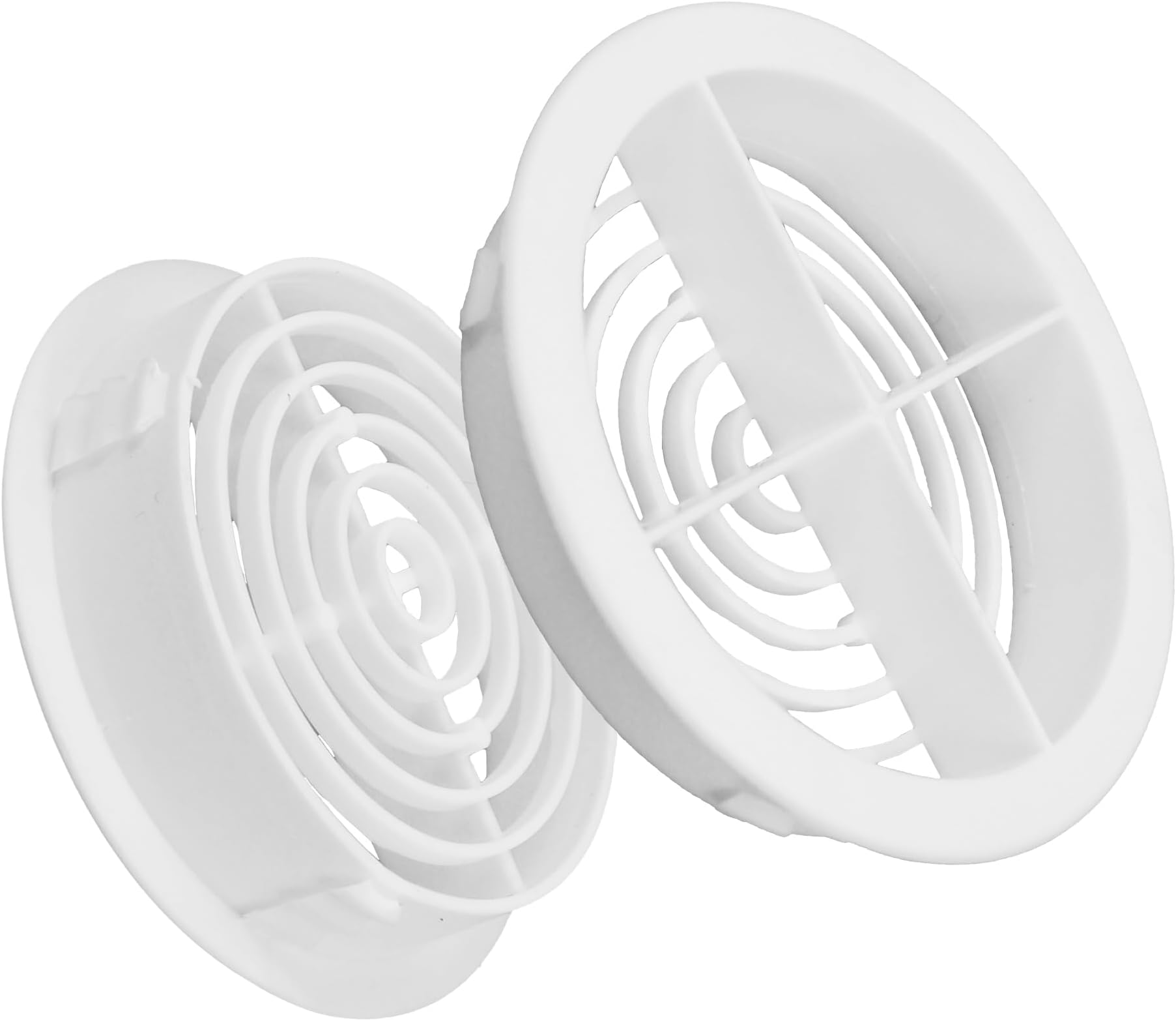 Manthorpe 10 x White Plastic 70mm Round Soffit Air Vents/Upvc Push in Roof Disc/Fascia