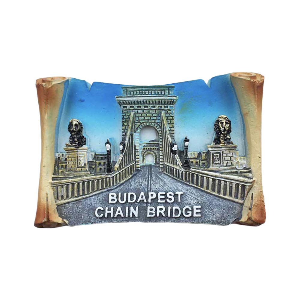 Magnete Frigo 3D Budapest - Ponte Delle Catene, Souvenir Viaggio Ungheria, Decorazione Casa, 5x7 Cm