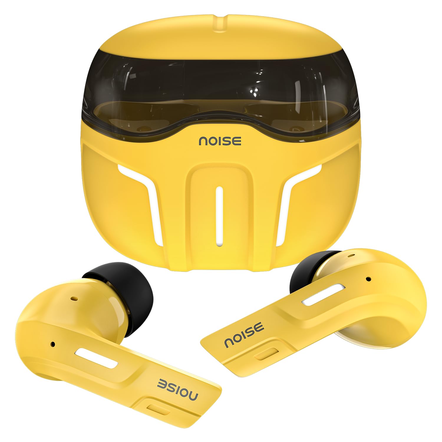 Noise Newly Launched Buds Trooper in-Ear True Wireless Earbuds with 45H of Playtime, Quad Mic with ENC, 13Mm Driver, Ultra Low Latency(Up to 40 Ms), Instacharge(10 Min=150 Min), BT V5.3(Fiery Yellow)