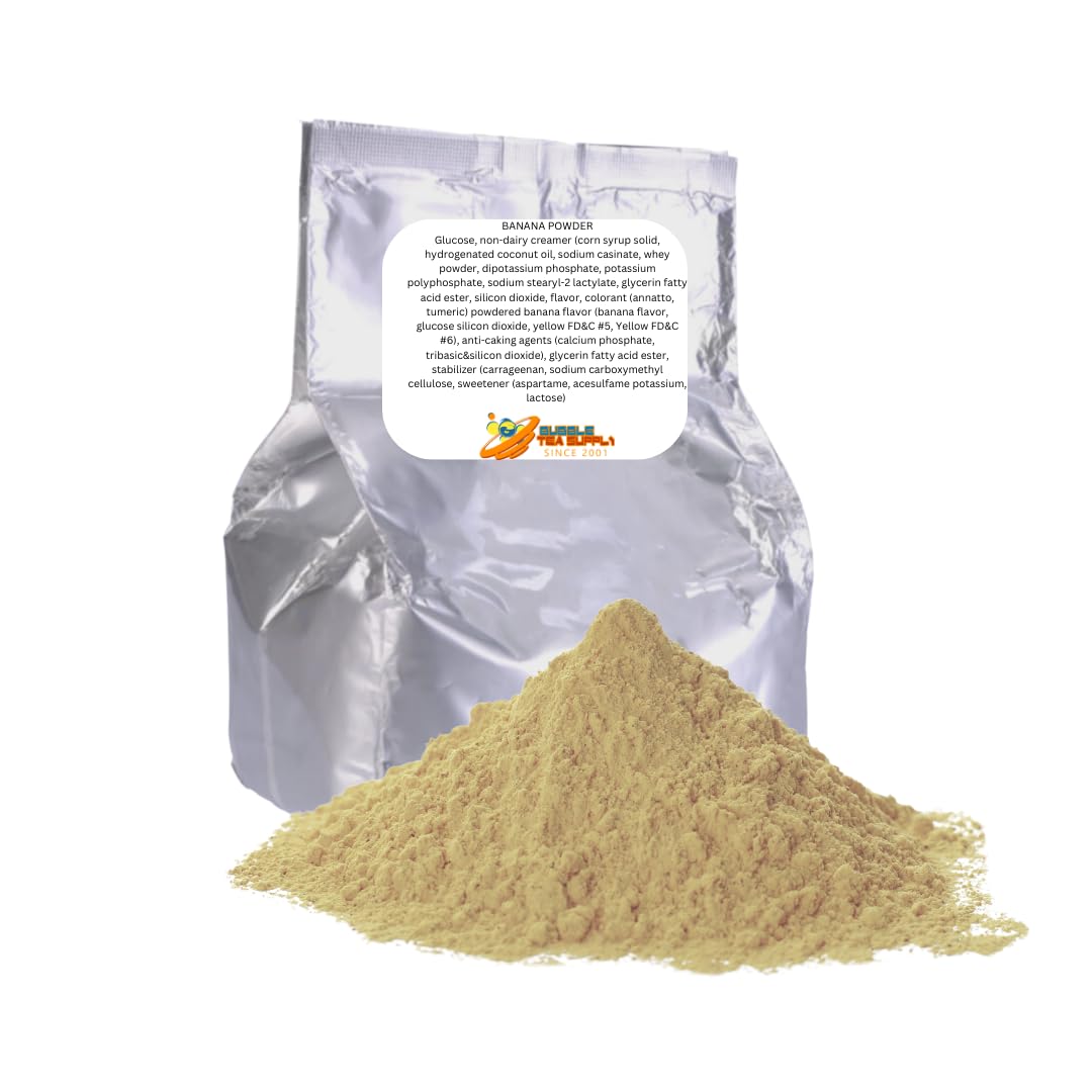 Banana Flavored Boba Bubble Tea Powder for Milk Tea Premium Instant Drink Mix - 2.2 LB bag for 40-45 Servings - Just Add Tapioca Pearls by BUBBLE TEA SUPPLY