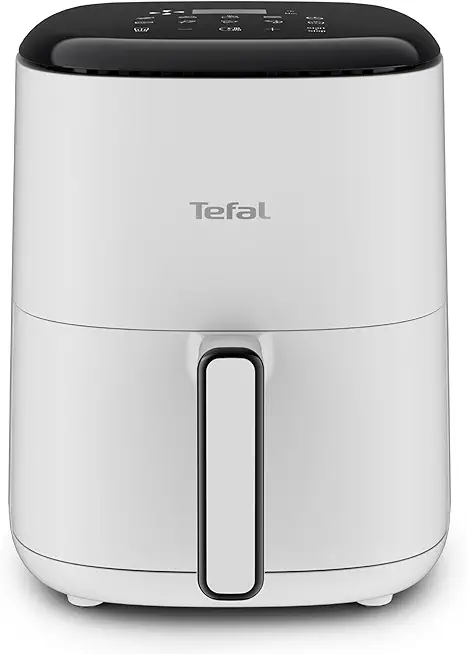 Tefal Easy Fry Compact Heißluftfritteuse 3L Fassungsvermögen, 10 automatische Garprogramme, Touchdisplay, zeit- und energiesparend, Antihaftbeschichtung, Nube, EY145A