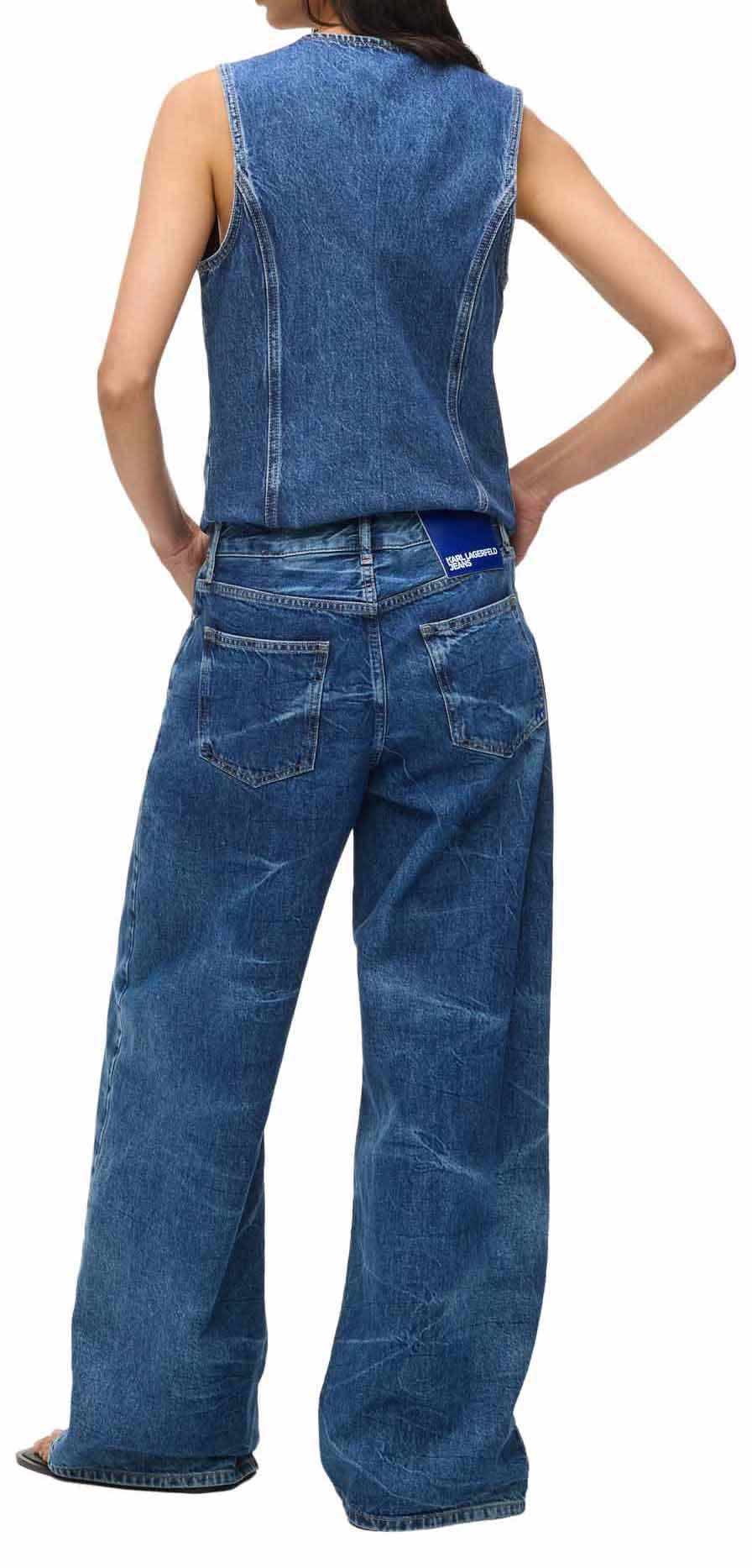 Karl Lagerfeld Jeans Donne Low Rise Wide Leg Denim