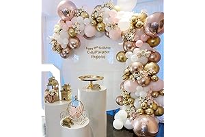 126-Piece Pink and Rose Gold Balloon Garland Arch Kit with 18-Inch 4D...