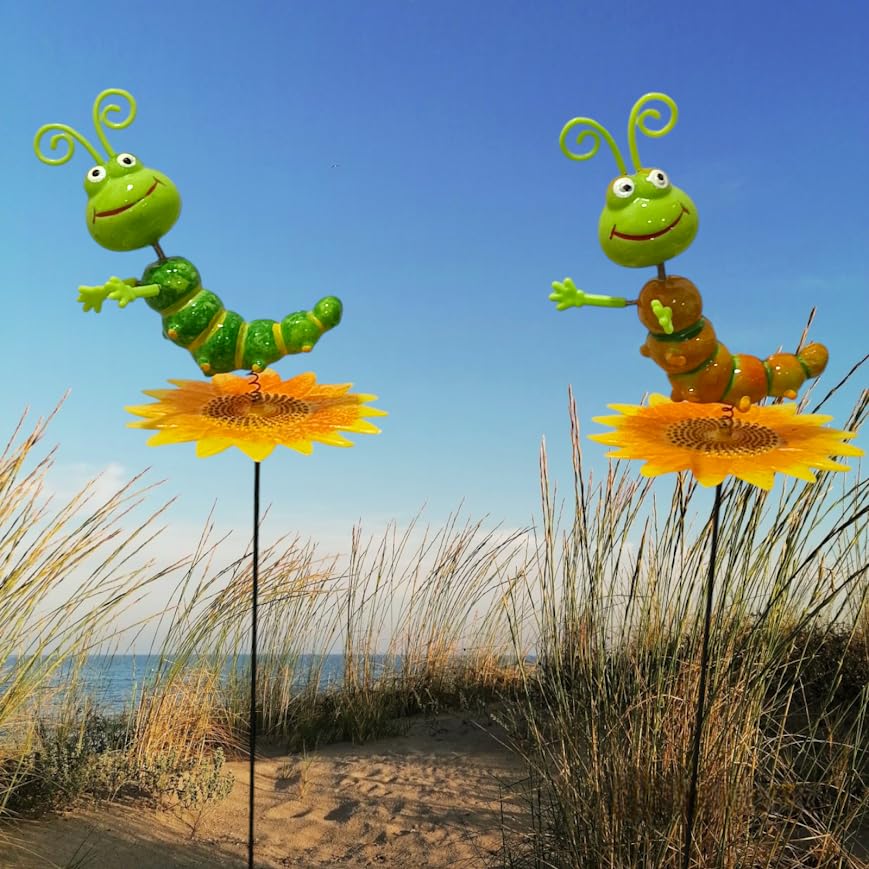 ARUNA DECOR PVC & Metal Colourful Caterpillars Set of 2 Garden Decoration Outdoor Sticks/Stakes (Lawn Decor, Garden Decor, Outdoor Decor Stick) [15x10x10 cm] (Caterpillar) (B0DB5ZZ3ST) Amazon Price History, Amazon Price Tracker