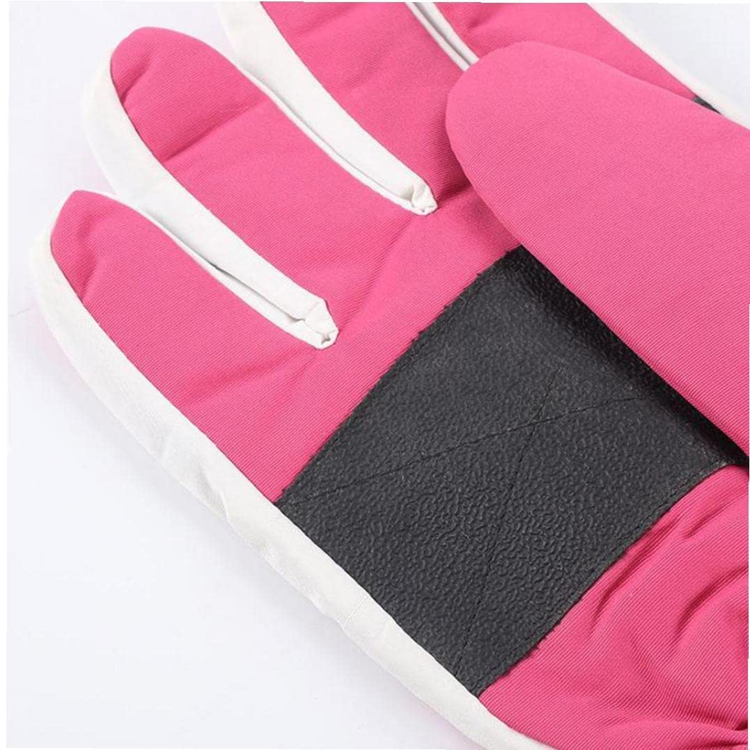 CHEWYNP Guanti riscaldati Guanti Termici elettrici alimentati a Batteria Rosa Ricaricabili, per Ciclismo all'aperto Montorcycle Campeggio Escursionismo Sci-1 Paio M