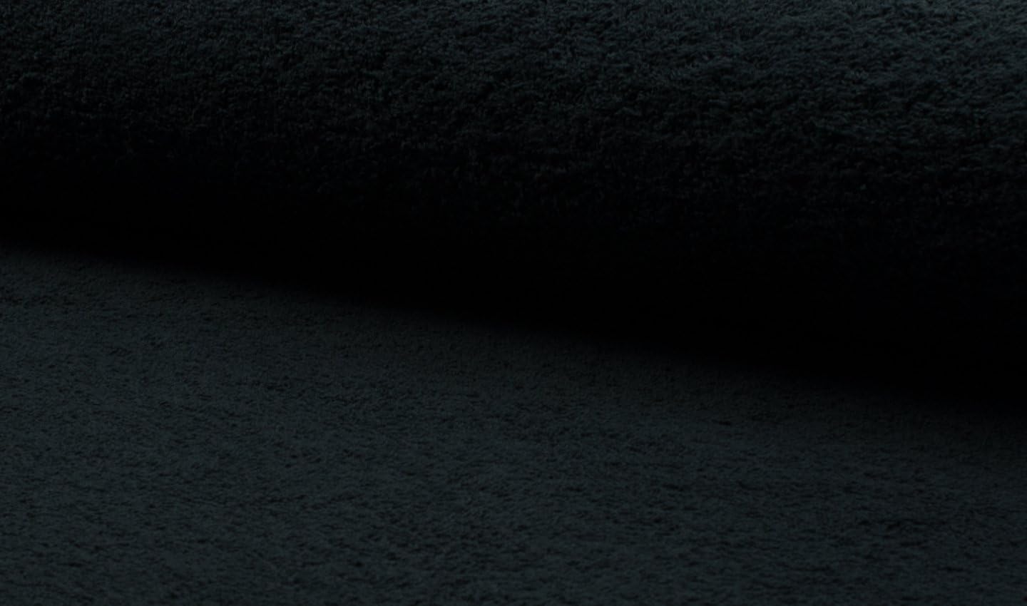 Double Sided Cotton Terry Towelling Fabric Material - Black (Precut-1Mtr,150Cmx100Cm)