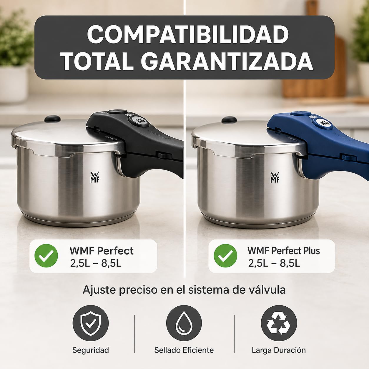 WMF Perfect Junta Indicadora de Cocción Silicona Ø3cm Recambio Olla Presión 2,5L-8,5L