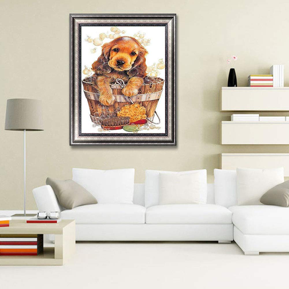 DPHERO Corgi Diamond Painting Kit For Adults – 5D Full Drill Round, 12x16 Inch, DIY Art For Beginners