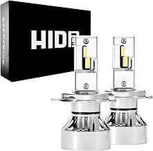 HID-YA H4 LED Headlight, 49600cd (Candela), Explosive Light, White, Compatible with Vehicle Inspections, 12 V, 24 V, Set of 2, M Series, Premium