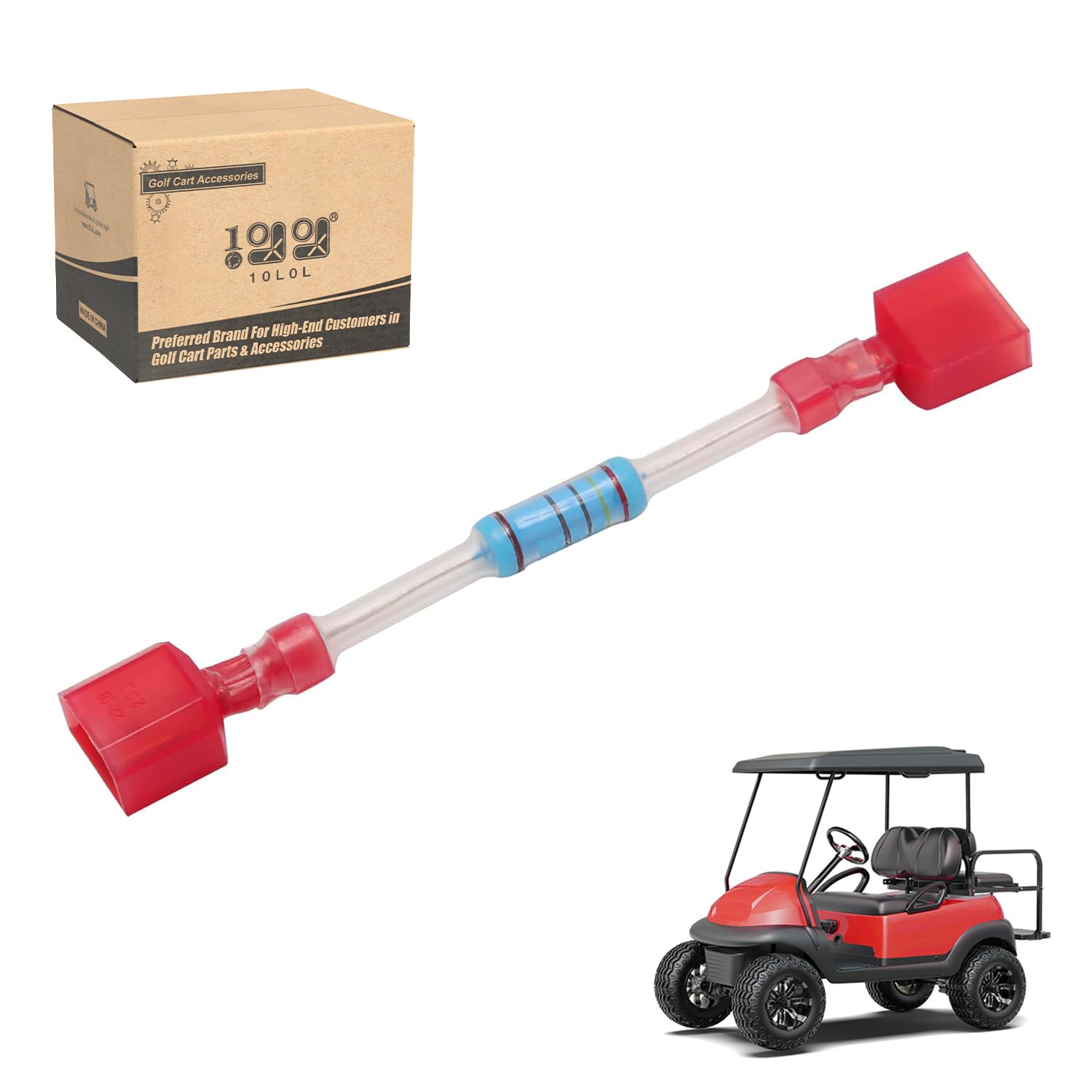 10L0L Golf Cart Resistor Assembly with Connectors for Club Car Electric 2004-up Precedent 102522701