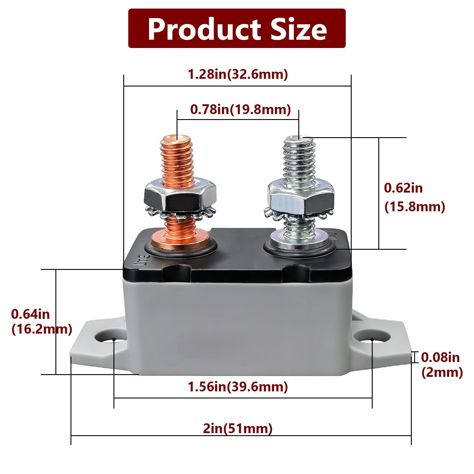 BFXM 4 PCS Auto Reset Circuit Breakers, 12v Circuit Breaker, 30 Amp Breaker — Amazon image 2