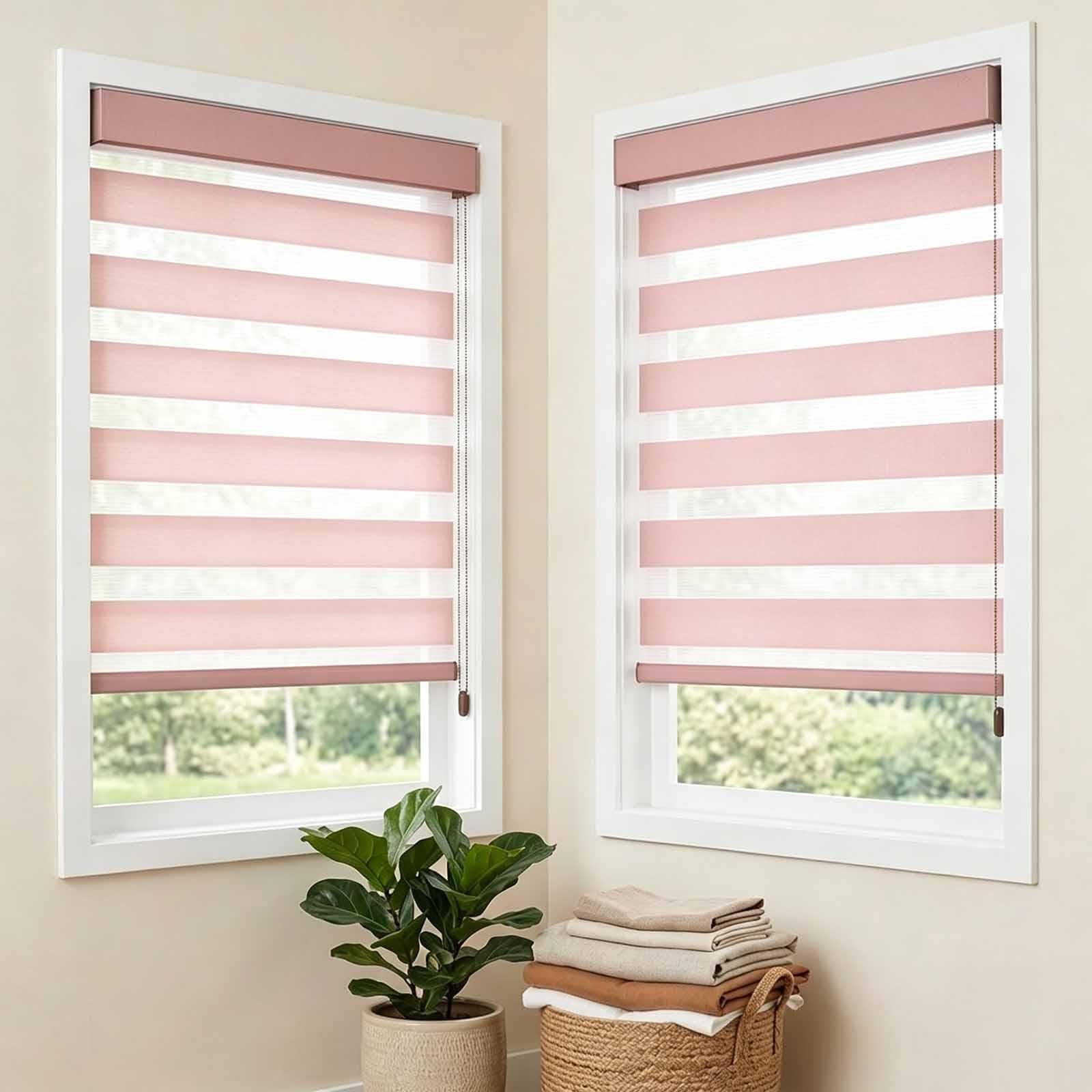 Zebra Blinds For Indoor Windows, Room Darkening Roller Window Shades
