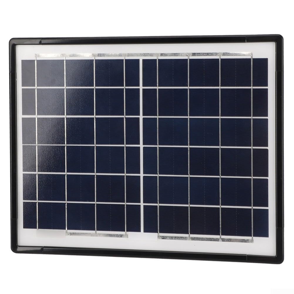 Pannello solare monocristallino da 20 W 6 V con doppia porta USB e DC per camper, barca, ricarica batteria moto