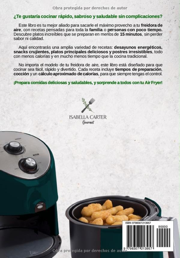 Miniatura 2 de RECETAS AIR FRYER ESPAÑOL cocina para toda la familia en 15 minutos (Spanish Edition)