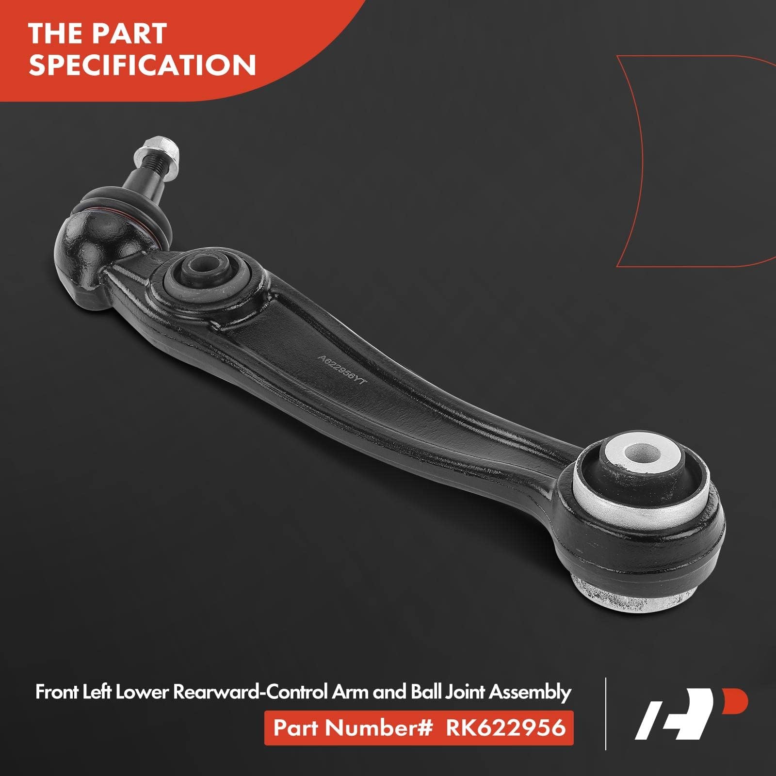 A-Premium Front Left Rearward Lower Control Arm, with Ball Joint & Bushing, Compatible with BMW X5 2014-2018, X6 2015-2019, Replace # K622956 CMS101401