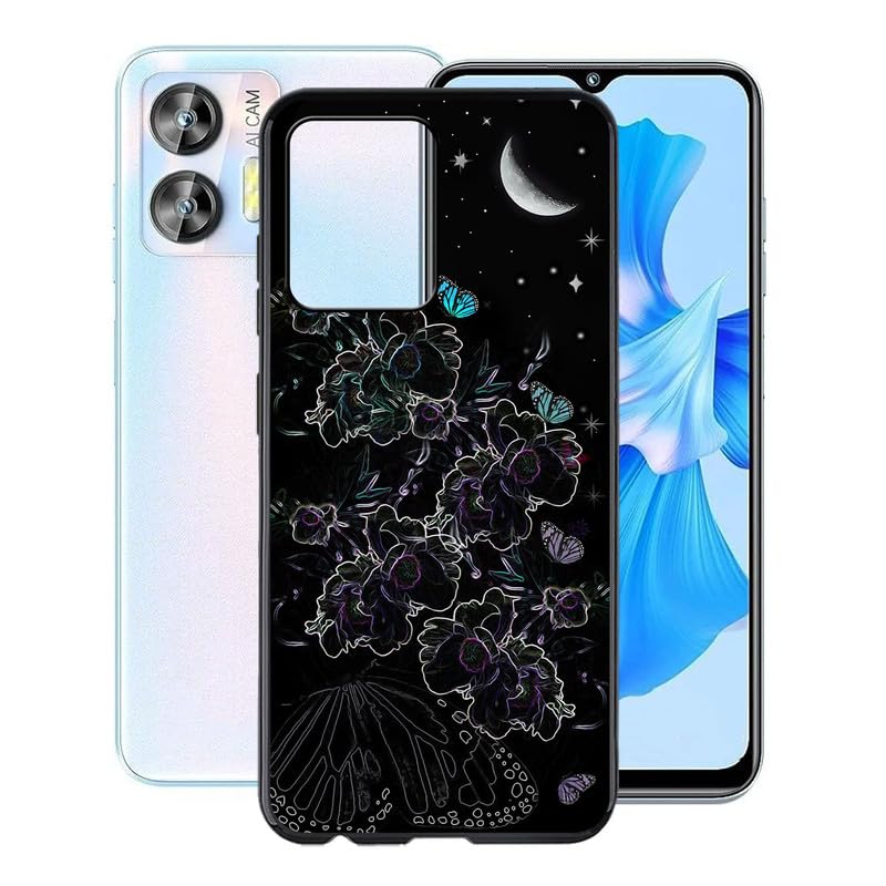 KJYFOANIfor Oukitel C36 Case, Black Shockproof Bumper Sleeves, 360° Drop Protection Shell Full Body Ultra-Thin Soft Silicone Cover for Oukitel C36 (6.56") - XT29