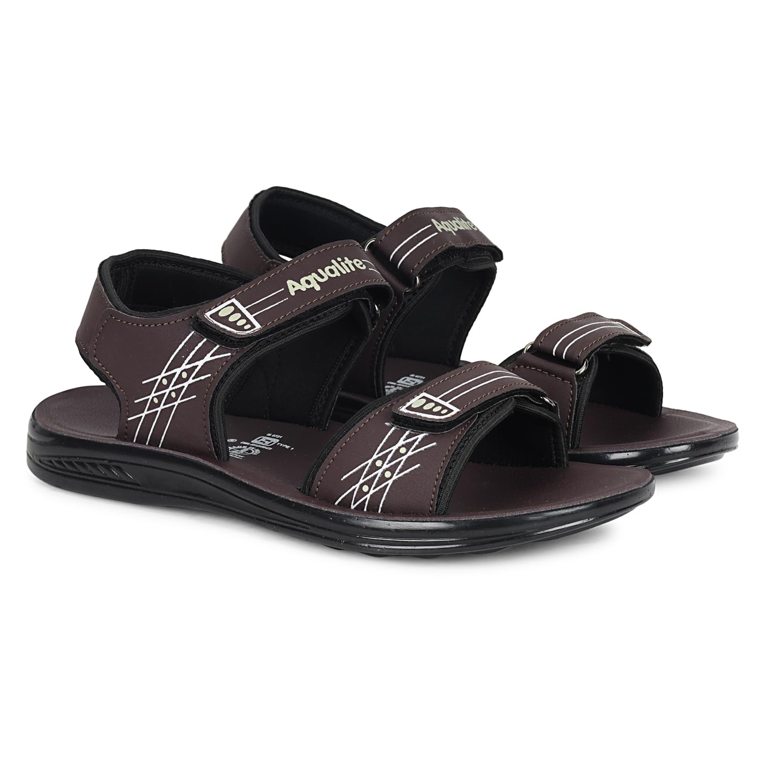 aqualite Sandals for Men with Resin Upper, PU Sole, Adjustable Velcro Closure, Flat Comfortable Slippers for Man | Stylish Sandals for Men Casual Daily Footwear Size 6-10-picture-12