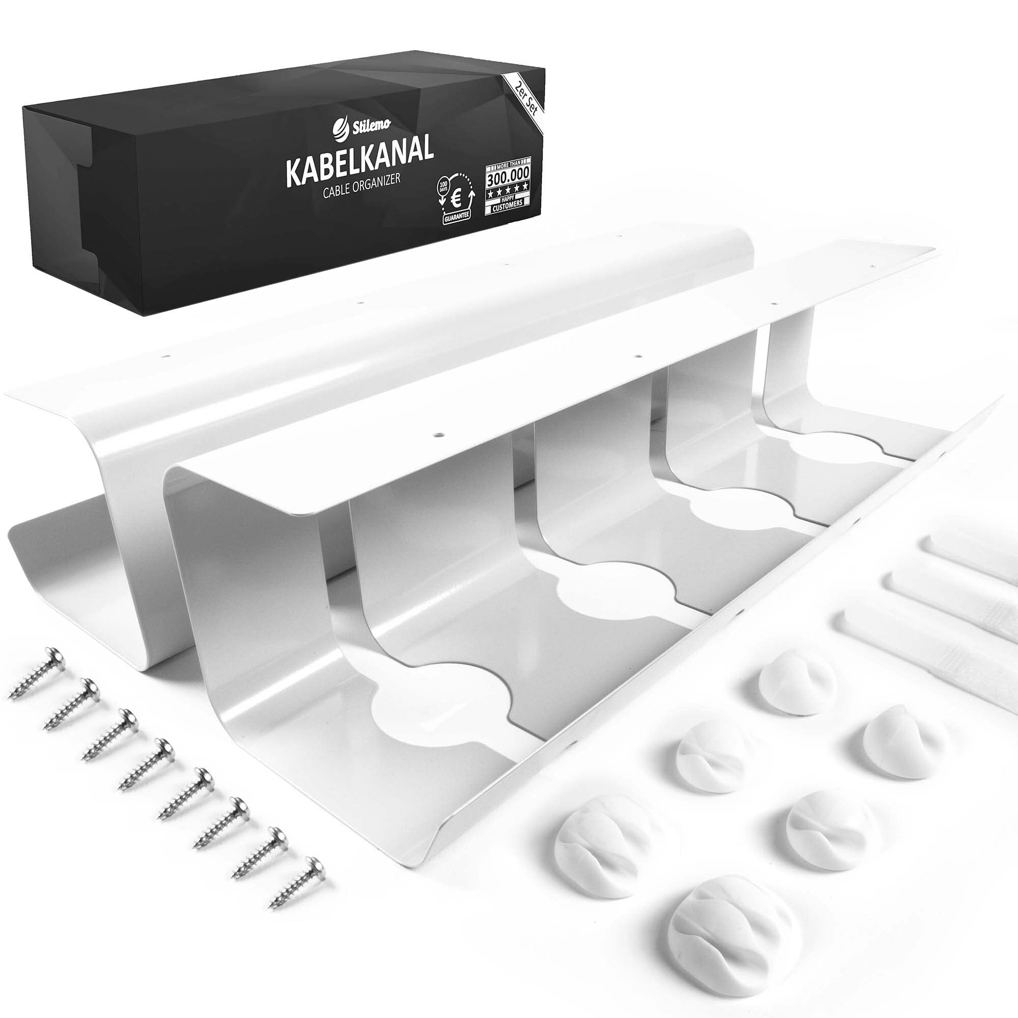 Buy Stilemo Under Desk Cable Management Tray, 2 Pack UltraSturdy