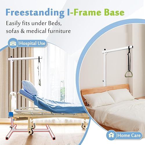 Miniatura 5 de Trapecio con soporte para movilidad de cama, barra colgante para ancianos, barra de levantamiento para cama de hospital médica, riel de