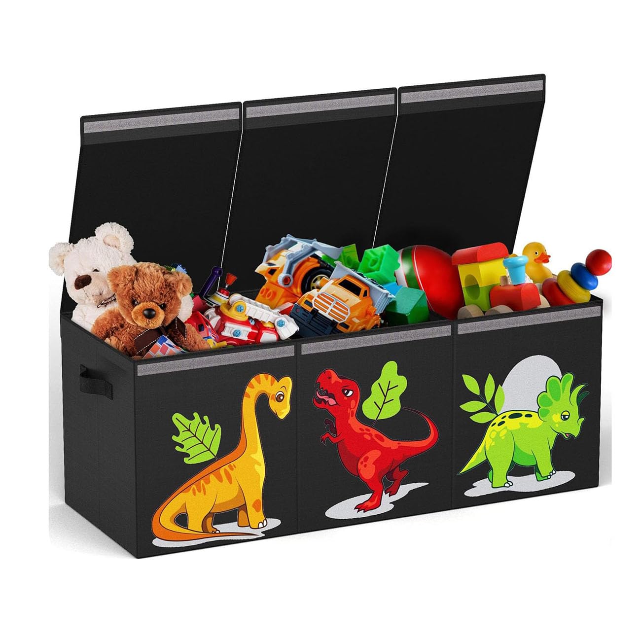 JoyzzzToy Box, Large Lidded Storage Bin, Multi-use Basket Storage Box,Toy Chest for Home and Nursery, Kids Toy Chest, Foldable Storage Box Organizer Container for Kids Toy Book and Cloth