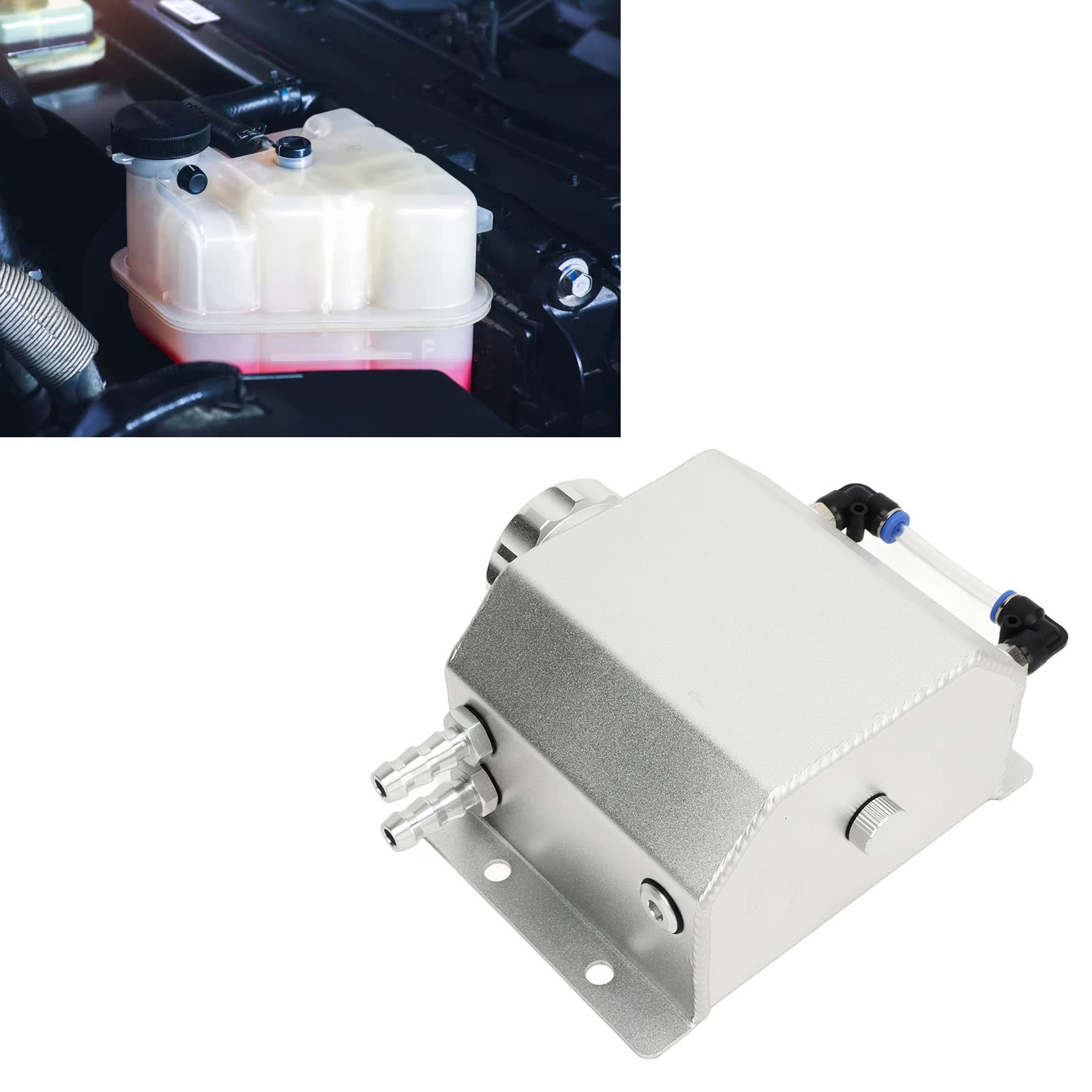 Migliora il Tuo di Raffreddamento con il Serbatoio di Troppopieno del Serbatoio del Radiatore del Liquido di Raffreddamento Universale in Alluminio 1 Litro (Color
