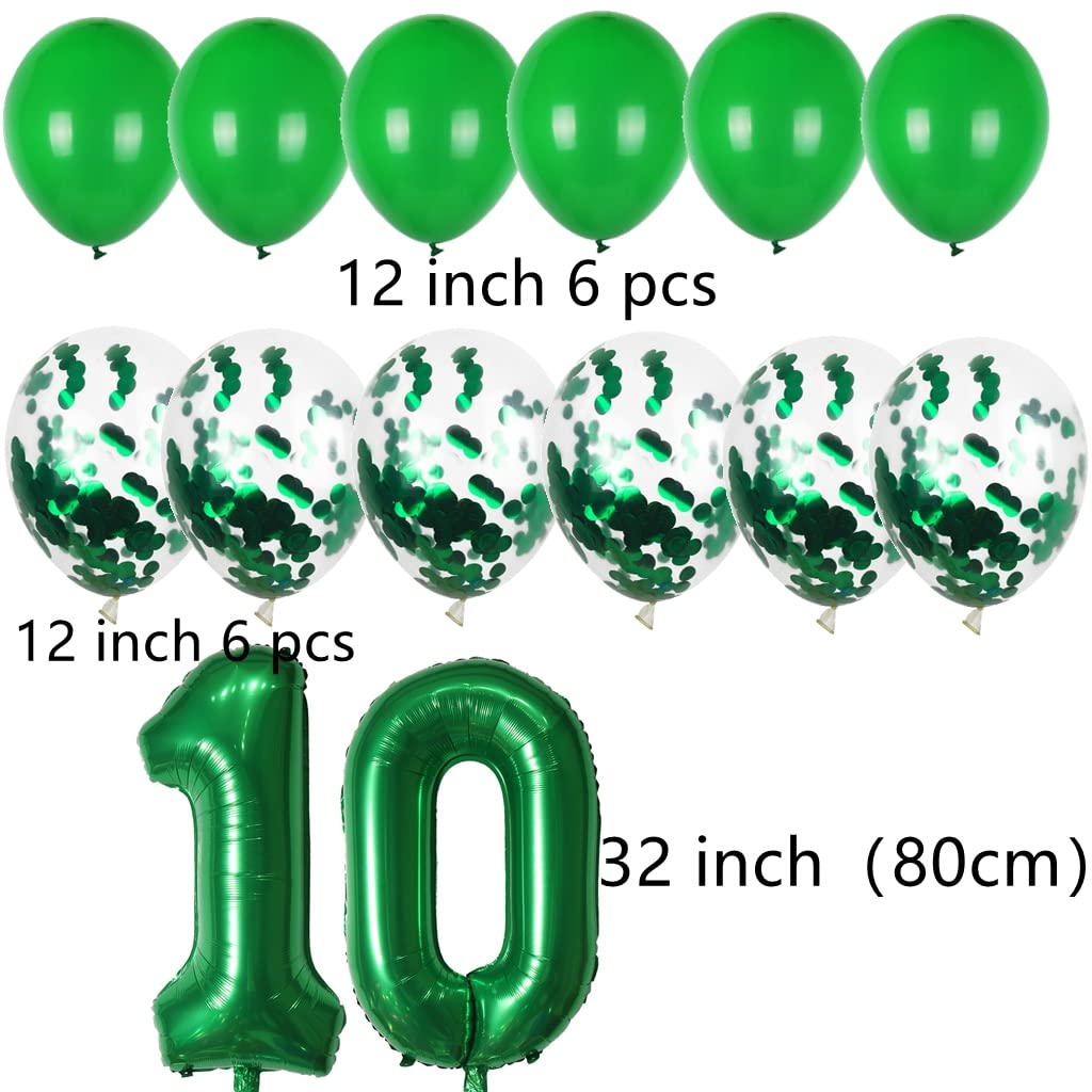 Ballons Verts 16 Ans Anniversaire, Vert 16 Ans Décorations Anniversaire